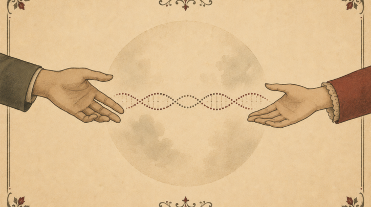 Illustration of connecting with Hungarian relatives through DNA matching