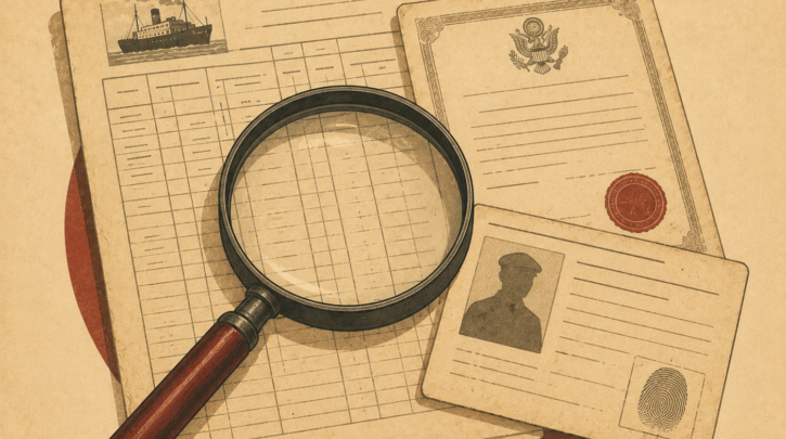 Illustration of researching records to find a Hungarian immigrant ancestor