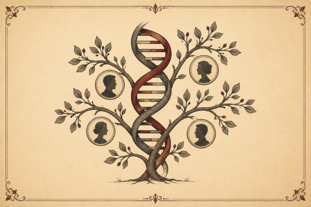 Illustration of DNA testing for Hungarian ancestry research